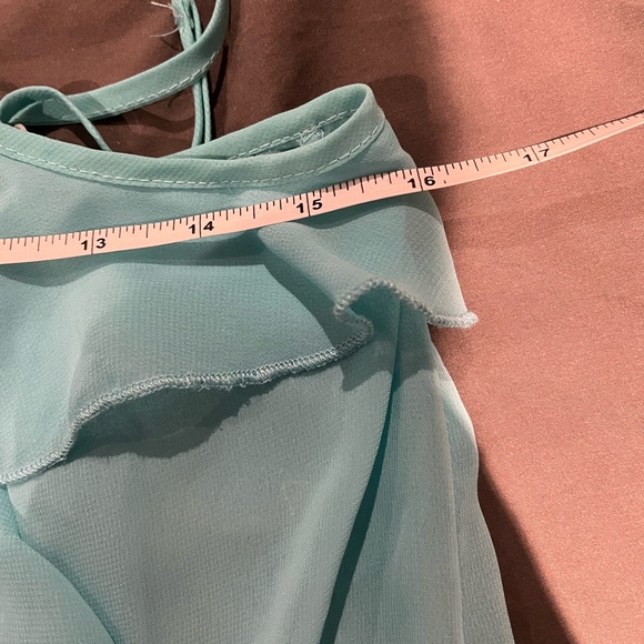 Light Blue Ruffle Tank Top - Picture 6 of 6